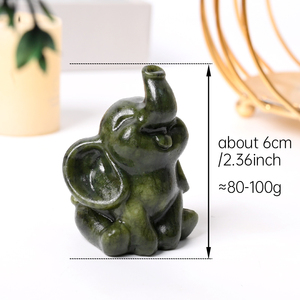 งานแกะสลักช้างคริสตัลจากหินควอตซ์ธรรมชาติ สำหรับตกแต่งบ้าน ขายส่ง - Product Image 2