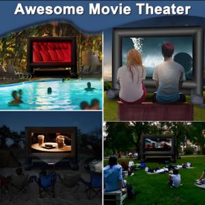 <span class=keywords><strong>Cinema</strong></span> شاشة قابلة للنفخ للحفلات الخارجية والساحات الخلفية للعائلة ، شاشة عرض أفلام عملاقة قابلة للنفخ-شراء