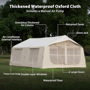Carpa inflable impermeable con estructura estable, resistente, de tela Oxford gruesa para uso a largo plazo. - Product Image 5