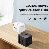 Pengisi daya bepergian Universal adaptor daya multifungsi US EU UK AU Plug 3 USB dan 1 tipe-c 5V/3,5a
