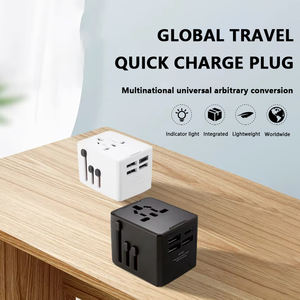 Cargador de Viaje Universal con <span class=keywords><strong>Enchufe</strong></span> para EE. UU., UE, Reino Unido y Australia, 3 Puertos <span class=keywords><strong>USB</strong></span> y 1 Tipo-C, 5V/3.5A, Adaptador de Corriente Multifunción - Product Image 4