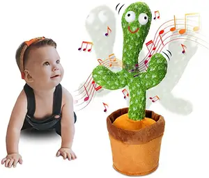 Fabriek Hot Selling Elektrische Zangdansende Saxofoon Cactus Speelgoed Opname Pluche Zang Dansende Cactus