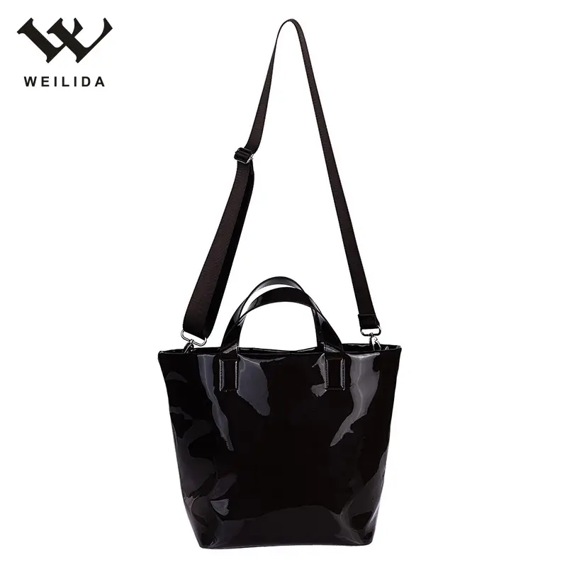 Handbag Women Hot Sale Customs Made Big Capacity Patent PU Fashion Ladies Tote Bag Design Handbag For Women