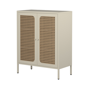 Aparador Extensible de Ratán Ecológico Moderno y de Lujo, Mueble de Exhibición con 1 Cajón BIZOE, 2 Compartimentos, Muebles para el Hogar, Sala de Estar - Product Image 6