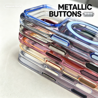 Étui de téléphone portable transparent anti-jaunissement, résistant aux chocs, magnétique, haute transparence, épaisseur 2,0 mm, pour iPhone 15 16 17 18 Pro Max