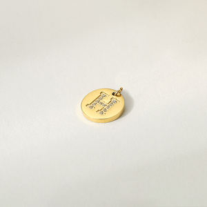 316L paslanmaz çelik zirkon alfabe DIY kolye bilezik aksesuarları - Product Image 6