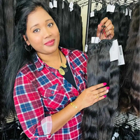 Lot de Cheveux Humains Bruts Cambodgiens, Cheveux Raides Naturels Alignés dans le Sens de la Cuticule, Qualité 15A 16A, Vente en Gros pour Femmes