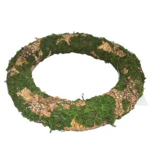 Bonsai Rotondo Verde Muschio Fiore Wretch Per La Decorazione del Giardino; Muschio Garland casa giardino decorazione muschio naturale corona di fiori