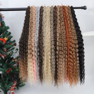Extensions de cheveux synthétiques Ariel Deep Wave Water Wave Twist en <span class=keywords><strong>fibre</strong></span> haute température pour tresses Goddess blondes - Product Image 1