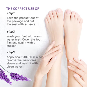 <span class=keywords><strong>Masque</strong></span> <span class=keywords><strong>exfoliant</strong></span> pour les pieds à la lavande, blanchissant et hydratant, bio, en marque propre, pour femmes et hommes - Product Image 3