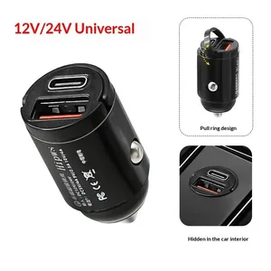 ที่ชาร์จในรถยนต์ขนาดเล็ก 10W ชาร์จเร็วสำหรับ iPhone QC3.0 mini PD USB Type C ที่ชาร์จโทรศัพท์มือถือในรถยนต์สำหรับ Xiaomi Samsung Huawei - Product Image 2