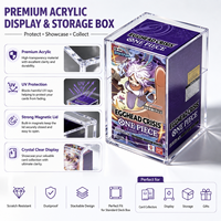 Boîte de présentation en acrylique transparente pour One Piece TCG EB-04 Booster Box, protection UV, boîte de protection pour cartes de collection