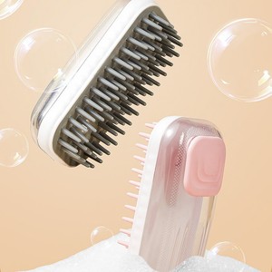 Brosse de toilettage de luxe 2-en-1 écologique en TPR pour chien, outil de nettoyage et de massage pour animaux de compagnie, éliminateur de poils en silicone sûr - Product Image 2