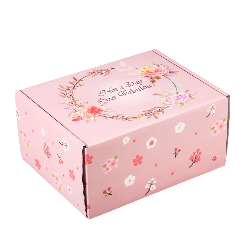 Toptan oluklu kozmetik cilt bakımı ürün ambalaj kutuları özel Tuck üst ekspres kargo E ticaret kutusu giysi ambalajı