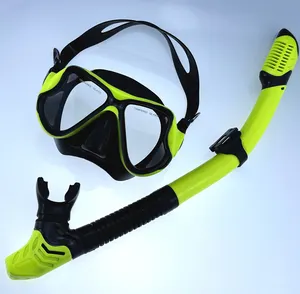 2023 masker selam wajah penuh bingkai antiair profesional, masker selam dengan tabung Snorkel kering penuh untuk Snorkeling dan menyelam