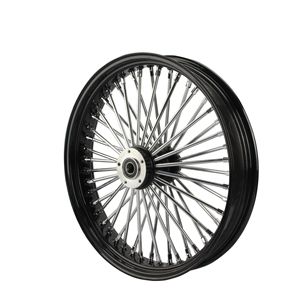 Roue à rayons de 21 pouces avec 48 rayons épais, jante à rayons électro-plaquée, adaptée à la modification des modèles Harley plus anciens - Product Image 4