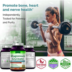 ヘルスケアサプリメントプレミアム亜鉛500mgグリシンマグネシウムカプセルは骨関節と心臓の健康をサポートします - Product Image 2