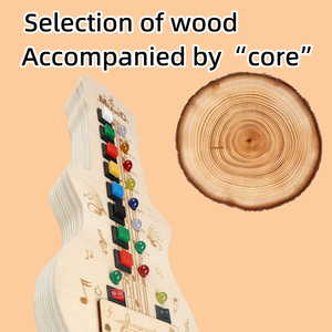 Guitarra de Madera con Luces LED, Tablero de Actividades Sensoriales, Juguetes Educativos Montessori para Niños Pequeños, Bebés, Niños y Niñas - Product Image 5