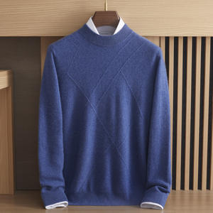 Suéter de Cachemira 100% Personalizado para Hombre, Clásico, de Punto Jacquard, Suave, Holgado, Grueso para Invierno, Proveedor OEM - Product Image 1