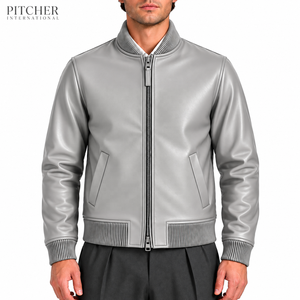 Veste en cuir noire pour homme, style motard, personnalisable, prix d'usine, collection de détail USA - Product Image 1