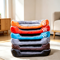 W146 Vente en gros Lit de canapé pour chien respirant personnalisé, double usage, double face, lits et accessoires pour animaux de compagnie, grand lit rectangulaire pour chiens et chats