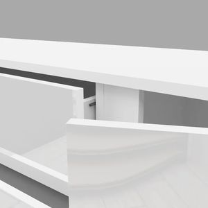 Muebles para el Hogar Modernos y Económicos al por Mayor, <span class=keywords><strong>Cómoda</strong></span> de Madera <span class=keywords><strong>Blanca</strong></span> con 4 Cajones y Puerta con Bisagras - Product Image 3