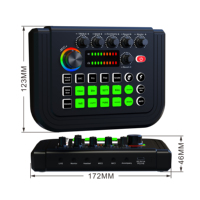 Carte son professionnelle V80 pour diffusion en direct, interface audio OTG pour streaming double avec suppression du bruit 5.0 pour enregistrement sur téléphone/PC