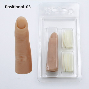 Silicone Artificial Bendable Finger <b>Nail</b> <b>Practice</b> 20 Tips Human <b>Hand</b> Salon Manicure Training Mannequin Showing Tool Set Pack - Product Image 3