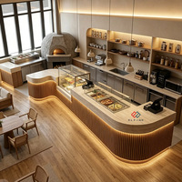 Comptoirs de bar de style anglais en marbre à surface solide, durables, écologiques, de conception personnalisée, modernes, pour restaurants et services commerciaux, à vendre