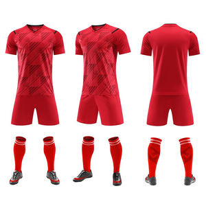 Vente flash - Maillot de football respirant à manches courtes et séchage rapide, 100% polyester, logo personnalisé, vêtements de sport pour adultes - Product Image 4