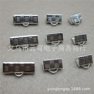 Clips rectangulaires en fer plaqué or KC, design géométrique, couleur blanc K, origine Yiwu, pour la fabrication de bracelets - Product Image 3