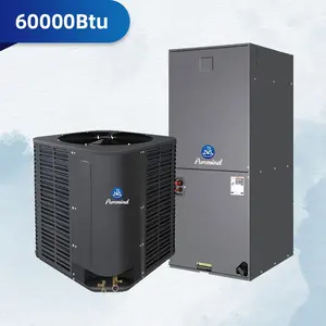 US 5Ton AC Unit New Air Cooled AHU Air Handling Unit HVAC Ducting 18SEER Inverter R410a Central Air Conditioners Cooling Heating