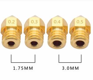 MK8 Đầu Phun Ren Bằng Đồng Thau M6 Đầu In Cho Máy In 3D <span class=keywords><strong>Hotend</strong></span> CR10 Đầu Nối Chịu Nhiệt 3 <span class=keywords><strong>Hotend</strong></span> 0.2-1.0Mm - Product Image 3