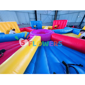 Personnalisé en usine Jeu interactif d'hippopotame affamé gonflable à 6 joueurs Course à l'élastique gonflable Jeu d'hippopotames affamés - Product Image 3