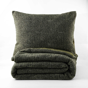 Factory Supply 330GSM Melange <strong>Teddy</strong> <strong>Fleece</strong> Front Microfiber Reverse Reversible Comforter Set Super Soft Custom Size <strong>Bedding</strong> - Product Image 1
