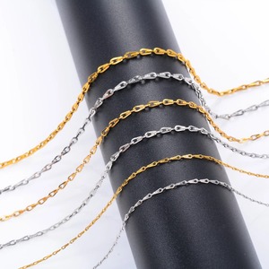 Collier fin en acier inoxydable 316L, chaîne de type câble pour le cou, plaqué or PVD, étanche, bijoux pour femmes et hommes, accessoires en gros - Product Image 6