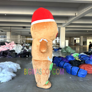 Attraenti Costumi da Mascotte Gonfiabile a Forma di Omino di Pan di Zenzero per Adulti Tuta da <span class=keywords><strong>Costume</strong></span> Natalizio in Peluche per Halloween - Product Image 5
