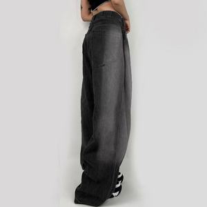 Pantalones Vaqueros Anchos y Holgados de Estilo Hip Hop con Degradado de Color, Lavado Ácido, para Mujer - Product Image 3