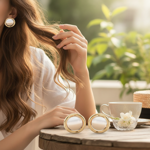 Tending moda foglia orecchini a cerchio di cristallo per le donne elegante stile Boho vendita calda gioielli all'ingrosso - Product Image 3