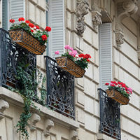 Jardinières de fenêtre en fer de 24 pouces, jardinières de balustrade avec doublure en coco, supports réglables pour terrasse, porche, clôture, balcon, jardin domestique