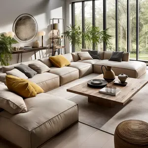 Modern New Style Sectional Couch Set Living Room Sofas Furniture