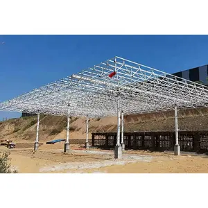 Yunjoin Lage Prijs Space Frame Stalen Structuur Tankstation Luifel Schuur Benzinestation Dak