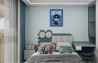 Lit superposé avec bureau d'étude, tatami, style français personnalisé, panneaux de particules en contreplaqué, armoire pour chambre d'enfant, meubles de chambre d'enfant