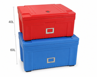 EcoWave 40L/60L Conteneur isotherme commercial à chargement par le haut, qualité alimentaire PE, revêtement intérieur en acier inoxydable 304 |   Hôtel de luxe
