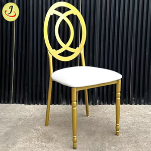 Silla de fiesta de boda con diseño de respaldo redondo de flor de Rosa de lujo moderno para decoración de eventos de boda - Product Image 2