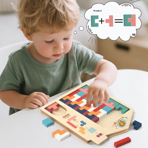 Trẻ em tương tác giáo dục đồ chơi đa chức năng cho Câu Đố ba chiều xây dựng khối trò chơi hướng dẫn sử dụng Não Đồ chơi bằng gỗ - Product Image 3