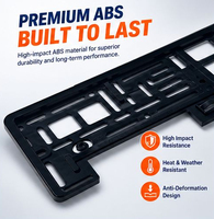 Cadre de plaque d'immatriculation automobile en plastique ABS européen de haute qualité, design creux, anti-déformation