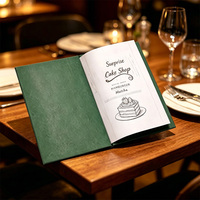 Cubierta de Menú con Clip Ecológica con Logotipo Personalizado, Cubierta de Lista de Vinos para Restaurante al por Mayor, Precio de Fábrica, Carpeta de Menú de Lujo para Hotel