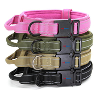 Collier de chien personnalisé de style militaire coutures renforcées en nylon durable et colliers tactiques réfléchissants pour chiens d'extérieur