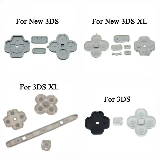 NSLikey Replacement Conductive Rubber Silicone Pads For 3DS & New 3DS XL LL Console